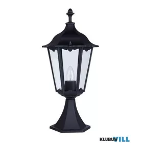   ALADDIN 82503BK Alex 55cm Outdoor Post  -  Silk Black Metal & Glass , IP44