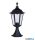 ALADDIN 82503BK Alex 55cm Outdoor Post  -  Silk Black Metal & Glass , IP44