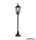 ALADDIN 82504BK Alex  Outdoor Post - Black Metal & Glass