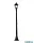 ALADDIN 82508BK Alex 183cm Outdoor Post  - Silk Black Metal & Glass, IP44