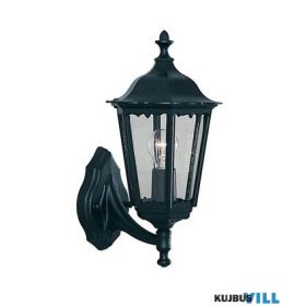   ALADDIN 82530BK Alex  Outdoor Wall Light - Black Metal & Glass