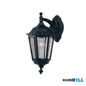   ALADDIN 82531BK Alex  Outdoor Wall Light - Black Metal & Glass