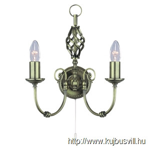 ALADDIN 8392-2 Zanzibar 2Lt Wall Light -Antique Brass