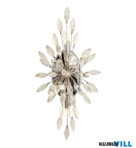 ALADDIN 86012-4CC Peacock 4Lt Wall Light - Chrome with Clear Crystal