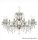 ALADDIN 87312-12SS Paris 12Lt Chandelier - Satin silver > Clear Crystal Drops