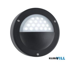   ALADDIN 8744BK Bangor LED Outdoor Flush  -  Black & Polycarbonate, IP44