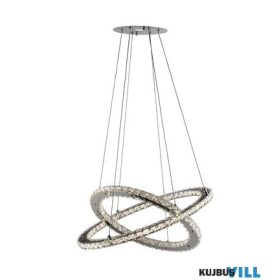   ALADDIN 8757-168CC Clover 2Lt LED Ring Pendant - Chrome & Clear Glass