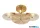 ALADDIN 88210-6BZ Wagon Wheel 6Lt Wall/Flush- Bronze Metal, Clear, Amber Glass