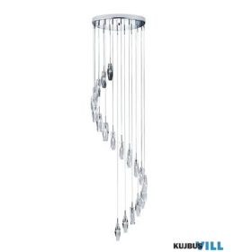   ALADDIN 888-20 Sculptured Ice 20Lt Multi-Drop Pendant-Chrome, Clear Crystal