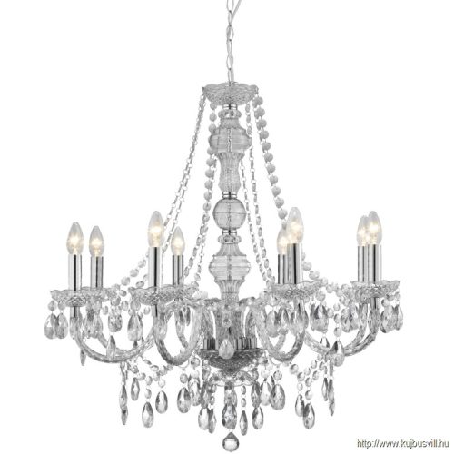 ALADDIN 8888-8CL Marie Therese 8Lt Pendant - Clear Glass > Acrylic