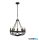 ALADDIN 8905-5BK Cartwheel III 5Lt Pendant - Black Wrought Iron