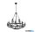 ALADDIN 8912-12BK Cartwheel III 12Lt Pendant - Black Wrought Iron