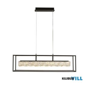   ALADDIN 89562BK Elevator LED Pendant - Matt Black Frame & Crystal Centre