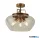 ALADDIN 8973-3BZ Boule 3Lt Semi Flush - Bronze & Clear Glass