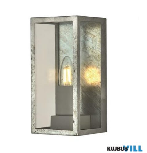 ALADDIN 90151SI Box II Outdoor Wall Light - Silver > Clear Glass, IP44