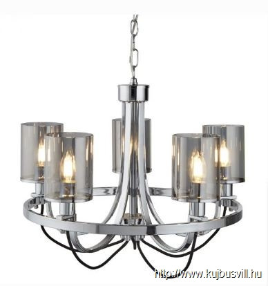 ALADDIN 9045-5CC Catalina 5Lt Pendant - Chrome > Smoked Glass Shades