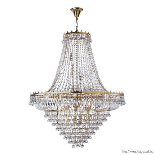 ALADDIN 9112-102GO Versailles 19Lt Chandelier - Gold Frame > Crystal