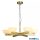ALADDIN 91341-6SB Lux&Belle 6LT Pendant- Satin Brass Metal & Opal White Glass