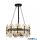 ALADDIN 91480-400BK Lux&Belle 5LT Pendant-Black Metal & Clear Bubble Glass