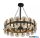 ALADDIN 91481-600BK Lux&Belle 8LT Pendant-Black Metal & Clear Bubble Glass