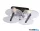 ALADDIN 91483-4BK Lux&Belle 4LT Flush-Black-Metal & Clear Bubble Glass