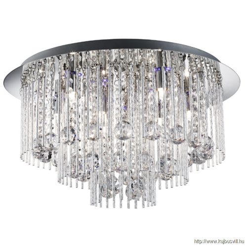 ALADDIN 9198-8CC Beatrix 8Lt Blue LED Flush - Chrome > Crystal