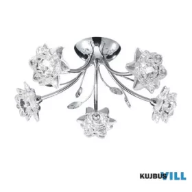   ALADDIN 9285-5CC Bellis 5Lt Semi-Flush - Chrome & Clear Glass