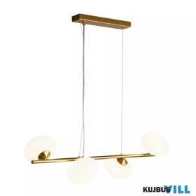   ALADDIN 93041-4GO Lux & Belle 4Lt Bar Pendant - Gold Metal & Opal Glass
