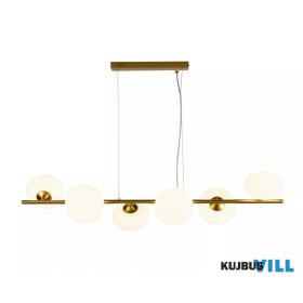   ALADDIN 93041-6GO Lux & Belle 6Lt Bar Pendant - Gold Metal & Opal Glass