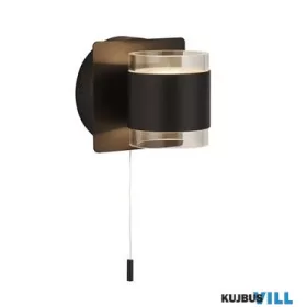   ALADDIN 93290-2BK Tumbler 2Lt Wall Light  - Black Metal & Clear Acrylic