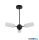 ALADDIN 96503-3BK Cosmic 3Lt Semi-flush Black Metal with Textured Acrylic