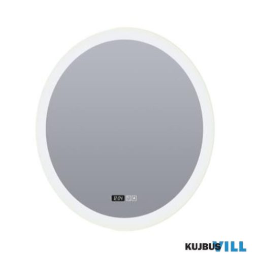 ALADDIN 96512 Round Bathroom Mirror - 2700-4000K, Digital Clock, Demister