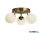 ALADDIN 96913-3GO Crosby 3Lt Semi-Flush, Gold with Opal Glass Balls