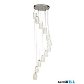 ALADDIN 97291-1SM Cyclone Pendant - Chrome & Smoked Glass