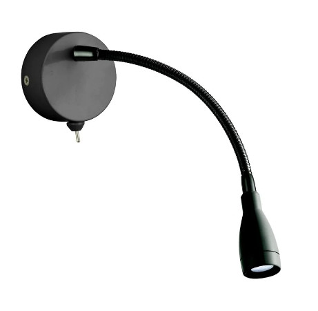 ALADDIN 9917BK Flexy Wall LED Adjustable Wall Light - Black Metal > Chrome