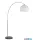 ALADDIN EU1037CC Arcs Floor Lamp - Chrome, Black Marble Base & White Shade