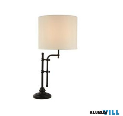 ALADDIN EU12082-1BK Munich Adjustable Table Lamp - Matt Black Metal > Linen