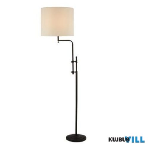 ALADDIN EU12083-1BK Munich Adjustable Floor Lamp - Matt Black Metal > Linen