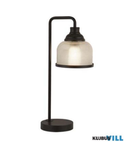 ALADDIN EU1351-1BK Highworth Table Lamp - Matt Black > Holophane Glass