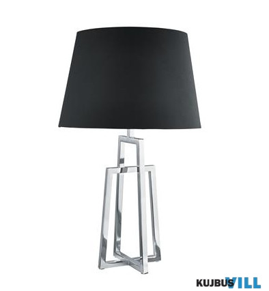 ALADDIN EU1533CC-1 York Table Lamp - Chrome Base > Black Tapered Shade