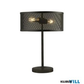 ALADDIN EU2822-2BK Fishnet 2Lt Table Lamp - Matt Black Metal