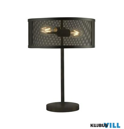ALADDIN EU2822-2BK Fishnet 2Lt Table Lamp - Matt Black Metal
