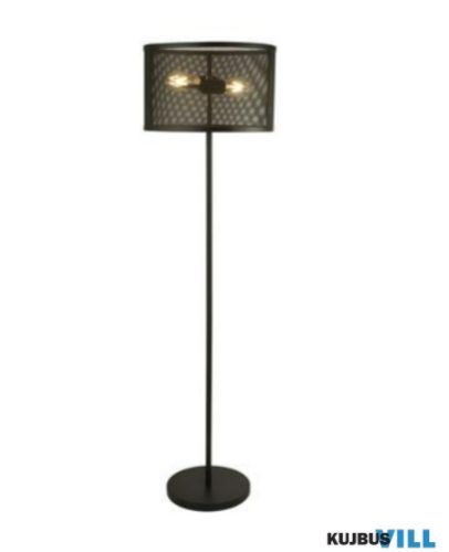 ALADDIN EU2832-2BK Fishnet 2Lt Floor Lamp - Matt Black Metal