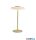 ALADDIN EU33120PB Record LED Table Lamp, Gold Metal with White Glass
