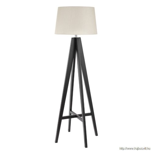 ALADDIN EU3540BR Easel Floor Lamp - Dark Wood Base > Linen Shade