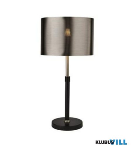 ALADDIN EU3877BK Rachel Table Lamp - Black Metal, Satin Silver > Chrome Shade