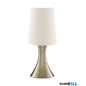   ALADDIN EU3922AB Touch Table Lamp - Antique Brass Metal > Cream Fabric Shade