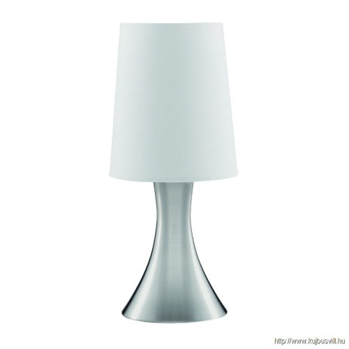 ALADDIN EU3922SS Touch Table Lamp - Satin Silver Base > Fabric Shade