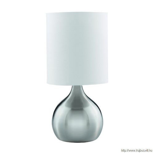 ALADDIN EU3923SS Touch Table Lamp - Satin Silver Base > Fabric Shade