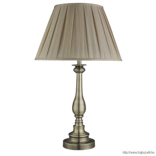 ALADDIN EU4023AB Flemish Table Lamp - Antique Brass Spindle > Pleated Shade